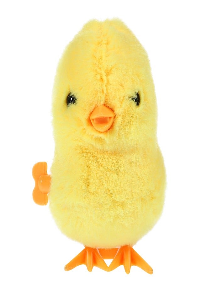 TOPPERFUN Clockwork Jumping Chicken Wind Up Chicken, 3.54in Simulation Plush Chick Funny Toys, Cute Plush Hopping Chicks Novelty Spring Windup Toys for Kids Toddler Easter Egg - Image 1