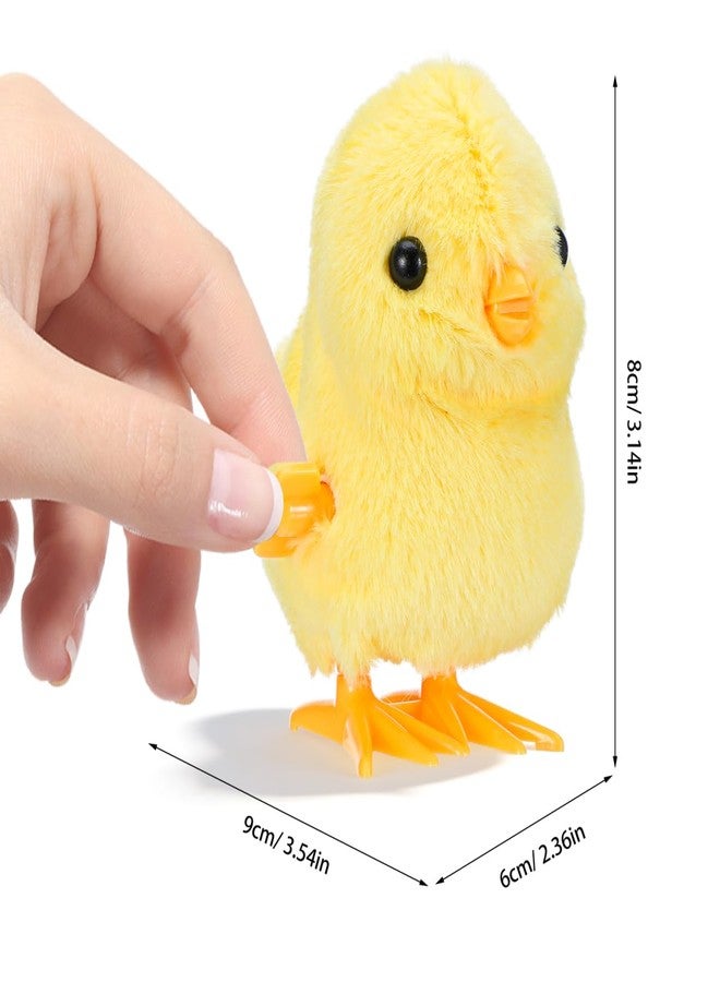 TOPPERFUN Clockwork Jumping Chicken Wind Up Chicken, 3.54in Simulation Plush Chick Funny Toys, Cute Plush Hopping Chicks Novelty Spring Windup Toys for Kids Toddler Easter Egg - Image 2