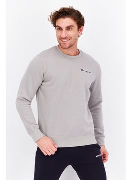 Champion Men Sportswear Fit Long Sleeves Outdoor Sweatshirt, Grey  - Image 1