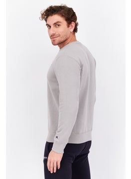 Champion Men Sportswear Fit Long Sleeves Outdoor Sweatshirt, Grey  - Image 2