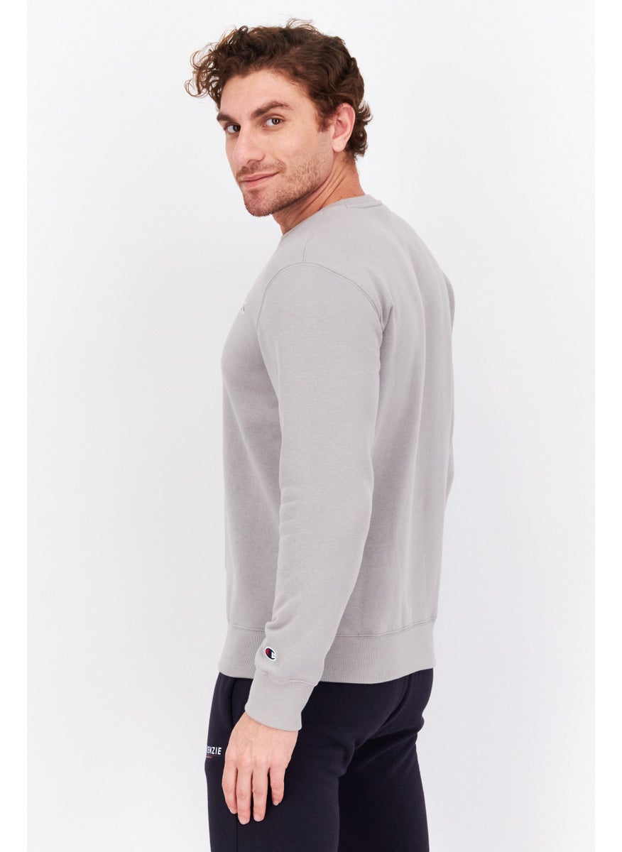 Champion Men Sportswear Fit Long Sleeves Outdoor Sweatshirt, Grey  - Image 2
