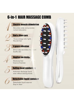 General Electric scalp massager with hair oil applicator, automatic shut-off, detachable comb - Handheld head scratcher and massage brush  - Image 4