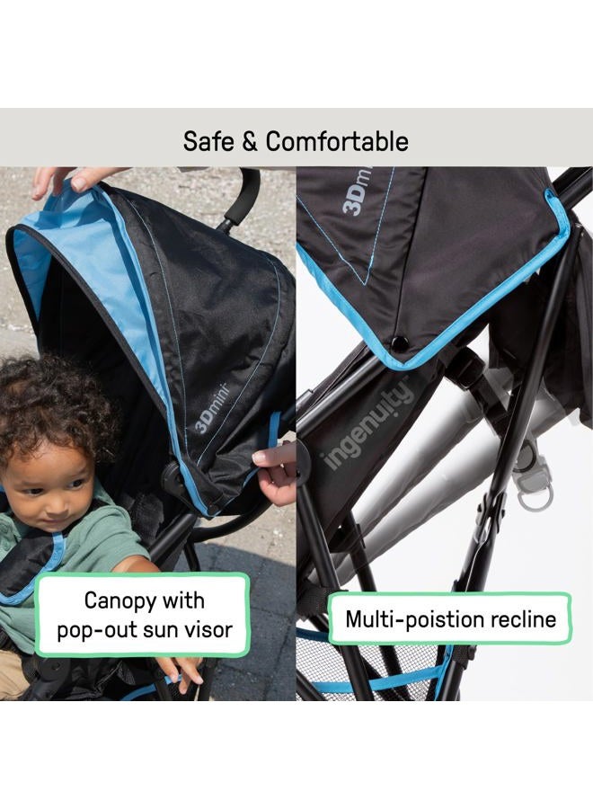ingenuity Summer Infant 3Dmini Convenience Stroller (Blue/Black) - Image 4