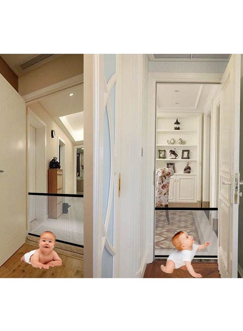 ZVEV Portable Baby Safety Barrier Net, Suitable for Children and Pets, Retractable Home Staircase, Door Frame Safety Net - Image 4