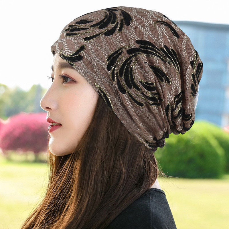 Breathable Cotton Maternity Cap for Women Rose Black - Image 4
