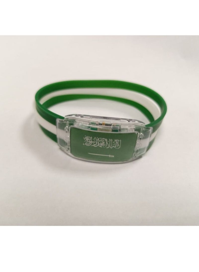 Yuwell LED Glow Bracelets Light Up Wristbands Saudi Arabia National Flag LED Bracelet 2022 Qatar World Cup Football Team Cheer Props - Image 2