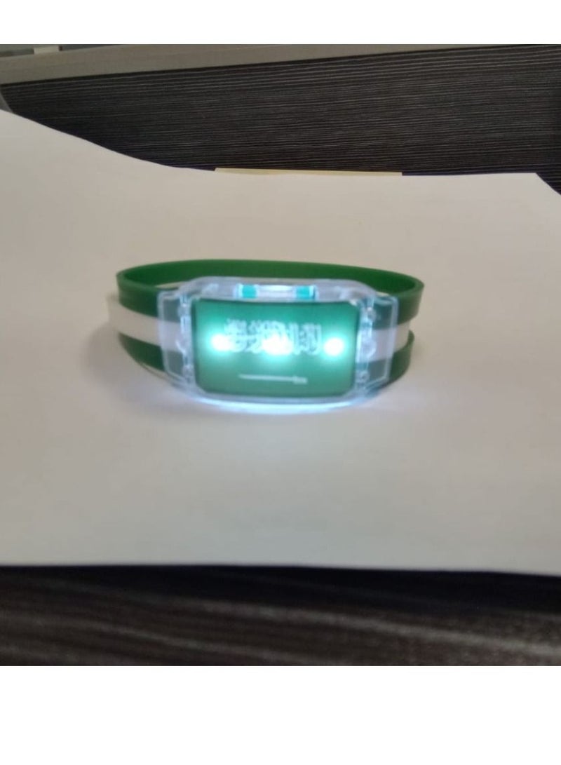 Yuwell LED Glow Bracelets Light Up Wristbands Saudi Arabia National Flag LED Bracelet 2022 Qatar World Cup Football Team Cheer Props - Image 3