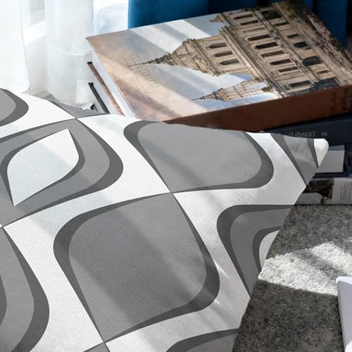 Hexagram Outdoor Throw Pillow Covers 18x18 Set of 4, Decorative Modern Boho Geometric Grey Pillow Covers, Home Sweet Home Farmhouse Cushion Case for Couch Sofa Indoor Bedroom Decor(No Insert) - Image 4