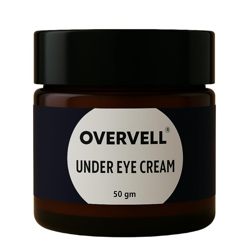 Overvell Under Eye Cream 50 gm Reduces Dark Circles Puffiness Fine Lines Refreshes Tired Eyes - Image 1