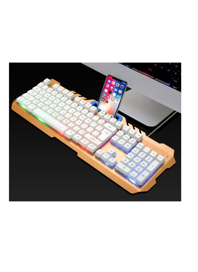 Generic - Wired USB Lighting Mechanical Feel Computer Keyboard Mouse Sets for PS4/PS3/Xbox One and 360 Gaming Keyboards - Image 1