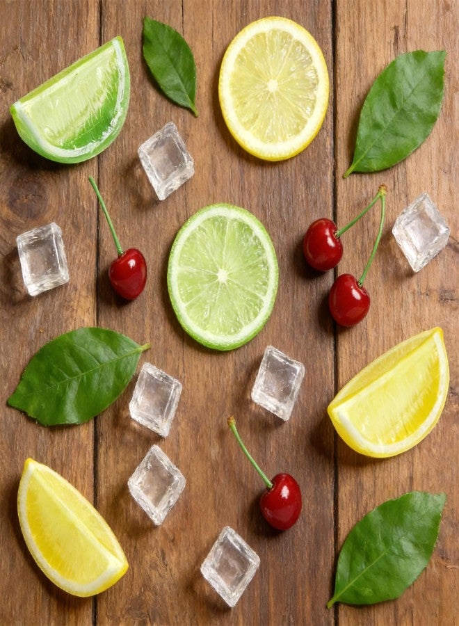 Gallipower 58Pcs Fake Fruit Ice Cubes,Artificial Fruits for Decoration,Faux Fruit Decor Realistic,Fake Lemon Slices Cherries Fruits with Ice Rocks for Tumblers Vase Decoration Bake Crafts - Image 5