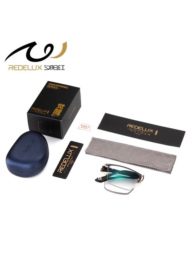 Sunset Red نظارات القراءة Sunset Red للرجال، مضادة للضوء الأزرق، ثنائية البؤرة، عصرية، متغيرة اللون بالضوء، تكبير ذكي، نظارات قراءة قابلة للطي Ax7102 - Image 5