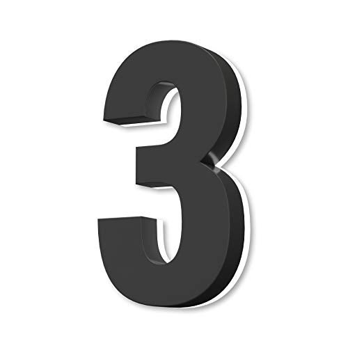 LUXYARD Backlit LED House Numbers 8", Stainless Steel Hand-Polished for House Address Signs, Modern House Numbers 8 Inch, Low-Voltage, Waterproof Corrosion Resistant (8 Inch Black 3) - Image 1