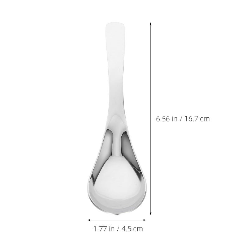 304 Stainless Steel Soup Spoons Set 6PCS 6 7 Inch Thickened Silverware for Dinner Dessert Coffee Milk - Image 3