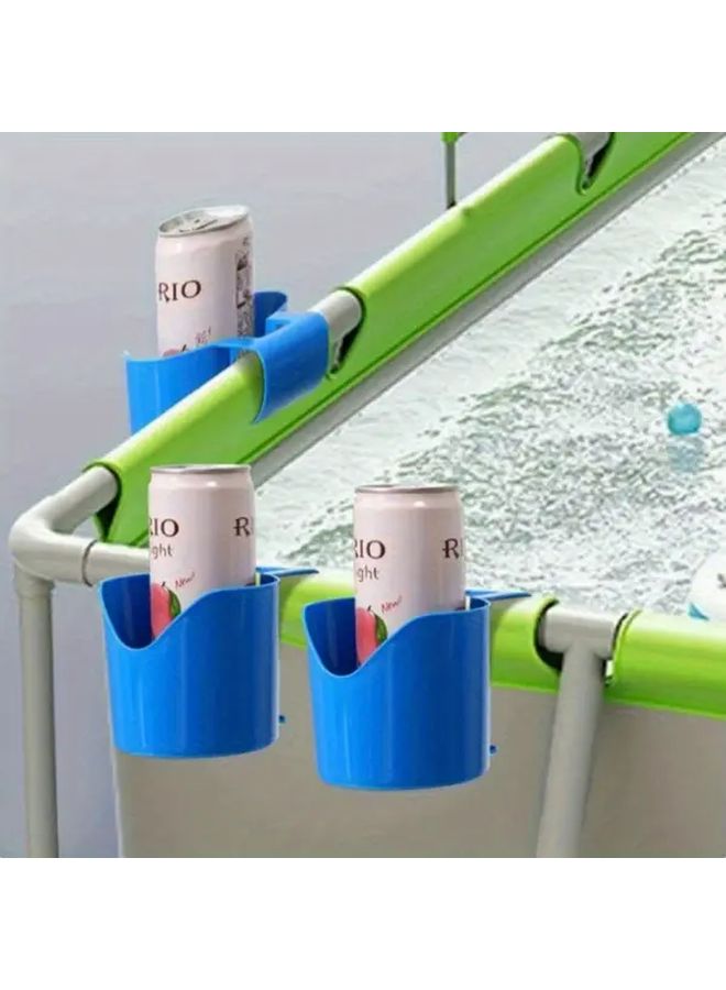 Blue Poolside Cup Holders Set Of Two ABS Storage For Phones And Drinks - Image 5