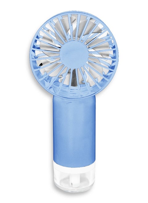 Mini Handheld Spray Fan, cute decorative design, small size and easy to carry in hand or put in bag, equipped with USB rechargeable battery, 3 speed on/off switch, also has a small space under the fan to fill water to enhance cooling, nice gift for kids.