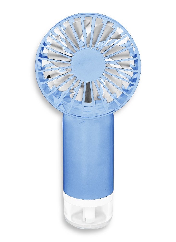 Generic - Mini Handheld Spray Fan, cute decorative design, small size and easy to carry in hand or put in bag, equipped with USB rechargeable battery, 3 speed on/off switch, also has a small space under the fan to fill water to enhance cooling, nice gift for kids. - Image 1