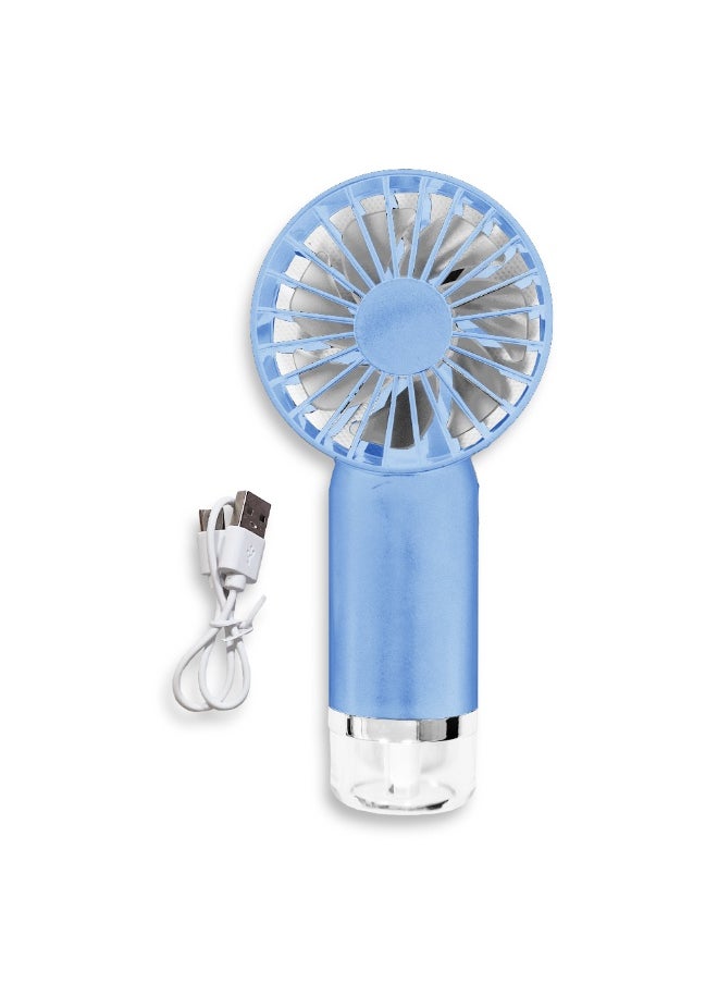 Generic - Mini Handheld Spray Fan, cute decorative design, small size and easy to carry in hand or put in bag, equipped with USB rechargeable battery, 3 speed on/off switch, also has a small space under the fan to fill water to enhance cooling, nice gift for kids. - Image 1