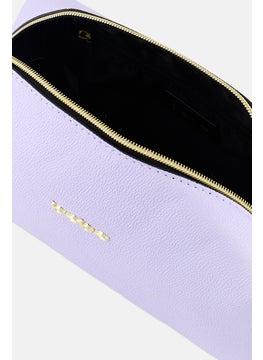 bebe Women Brand Logo Make Up Pouch, Lavender  - Image 2
