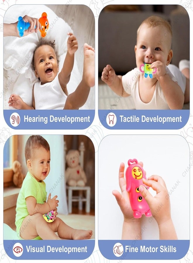Trinanta Ventures Baby Kinder Rattle Set for Babies - Colourful Rattles with 8 Pcs, Non-Toxic, Infant Grab, New Baby Born Rattle Set, Early Educational Sensory Toy, 0-6 Months Old Baby, 100% BPA Free - Image 2