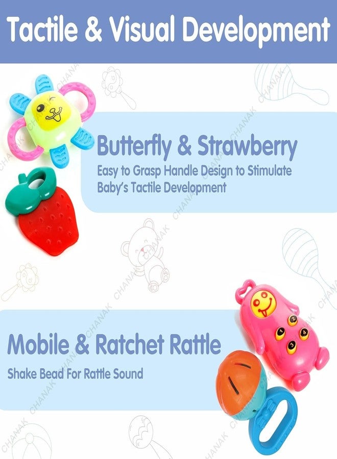 Trinanta Ventures Baby Kinder Rattle Set for Babies - Colourful Rattles with 8 Pcs, Non-Toxic, Infant Grab, New Baby Born Rattle Set, Early Educational Sensory Toy, 0-6 Months Old Baby, 100% BPA Free - Image 3