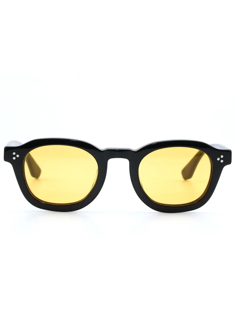 Finch County COLUMBUS - UNISEX SUNGLASSES BLACK-YELLOW UV-400 PROTECTED  PANTO STYLE BY FINCH COUNTY