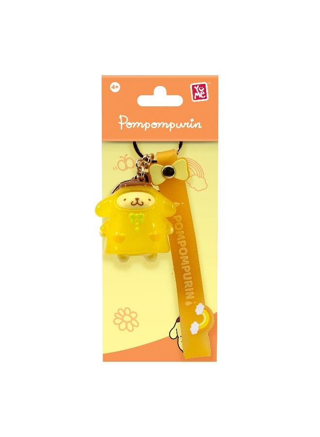 Hello Kitty & Friends Keychain Raincoat Series - Pompompurin | Sanrio Characters | Collectible Figure | Display Figure | Bag Clip | Bag Accessories | Perfect Gift for Collectors and Kids