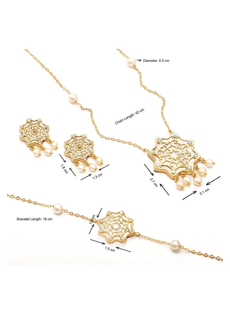 AL ROMAIZAN Sadaf Treasure 18K Traditional Gold Set  - Image 2