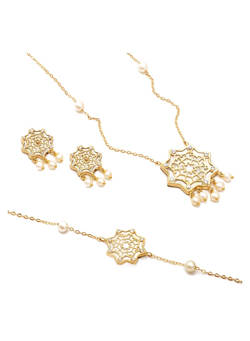 AL ROMAIZAN Sadaf Treasure 18K Traditional Gold Set  - Image 1