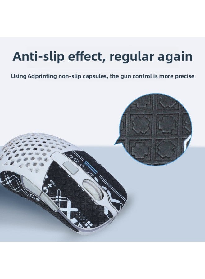 Suitable For XTRFY M42W M4 Anti-slip Sticker Mouse Sticker All-inclusive Sweat-absorbent Anti-sweat Sticker Back Sticker Foot Sticker Side Skirt-Color:[M4] Classic Black Printed Anti-slip Patch 1 [half Bag-send Clean Cotton]]  - Image 4