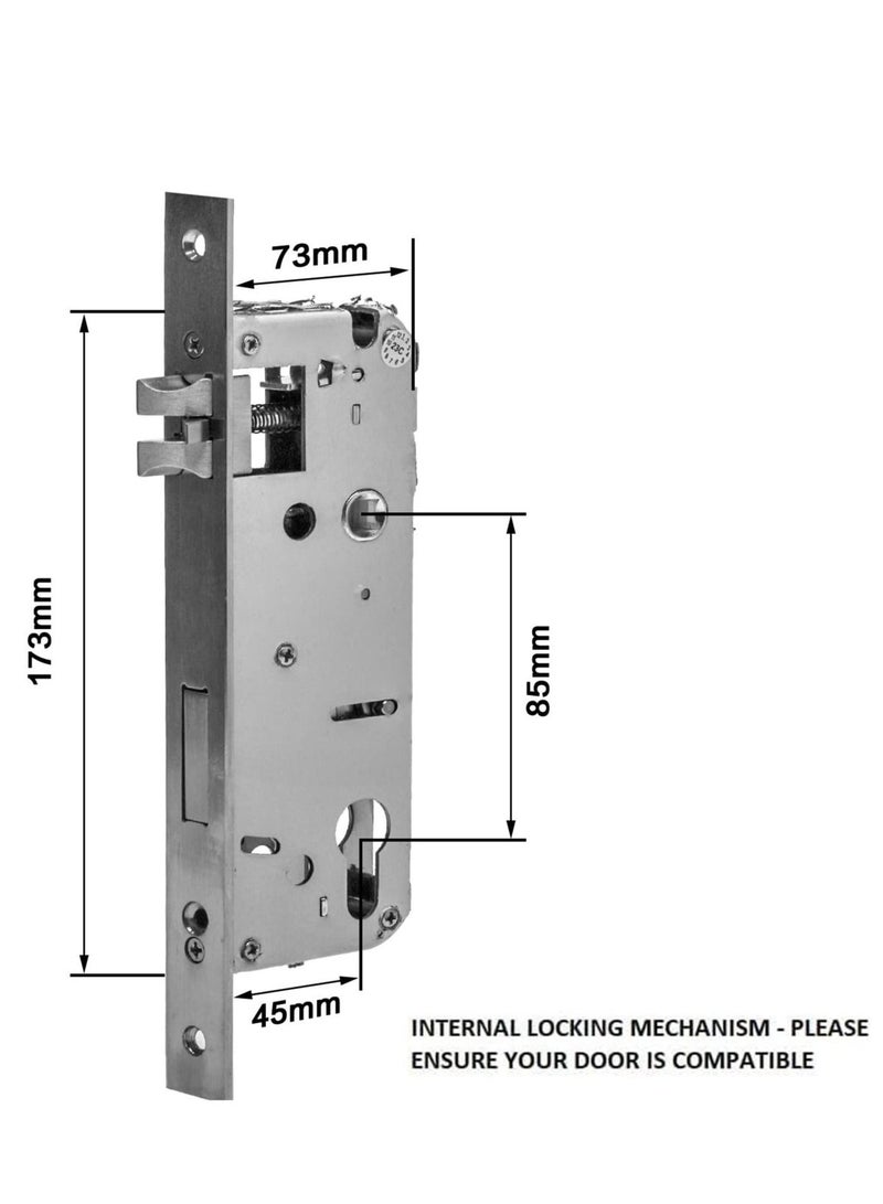 Electronic Fingerprint Door Lock, Unlock with Fingerprint, Code, Card, Key - Smart Digital Handle Lock for Tuya (4585 Mortise) - Image 4