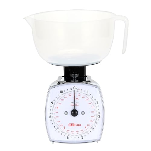 ta da Tada 11lb Analog Food Scale Mechanical Dial Kitchen Scale, Removable Measuring Cup, Tare Function, Kitchen Friendly - Image 1