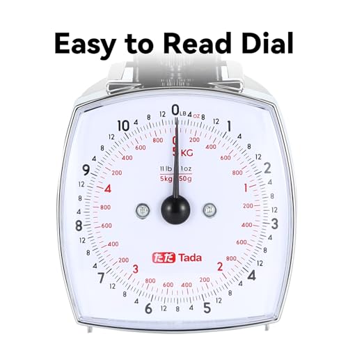 ta da Tada 11lb Analog Food Scale Mechanical Dial Kitchen Scale, Removable Measuring Cup, Tare Function, Kitchen Friendly - Image 2