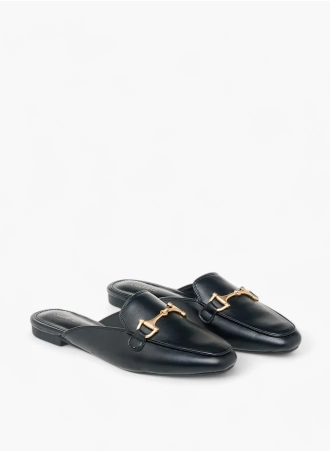 سيليست Women's Metal Accent Slip-On Mules