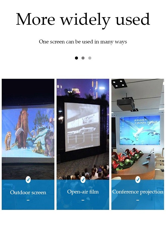 DUNISO Projector screen, outdoor high definition portable projector screen, polyester black edge soft screen, foldable, suitable for offices, outdoor，homes (16:9，2.21* 1.25m）  - Image 4