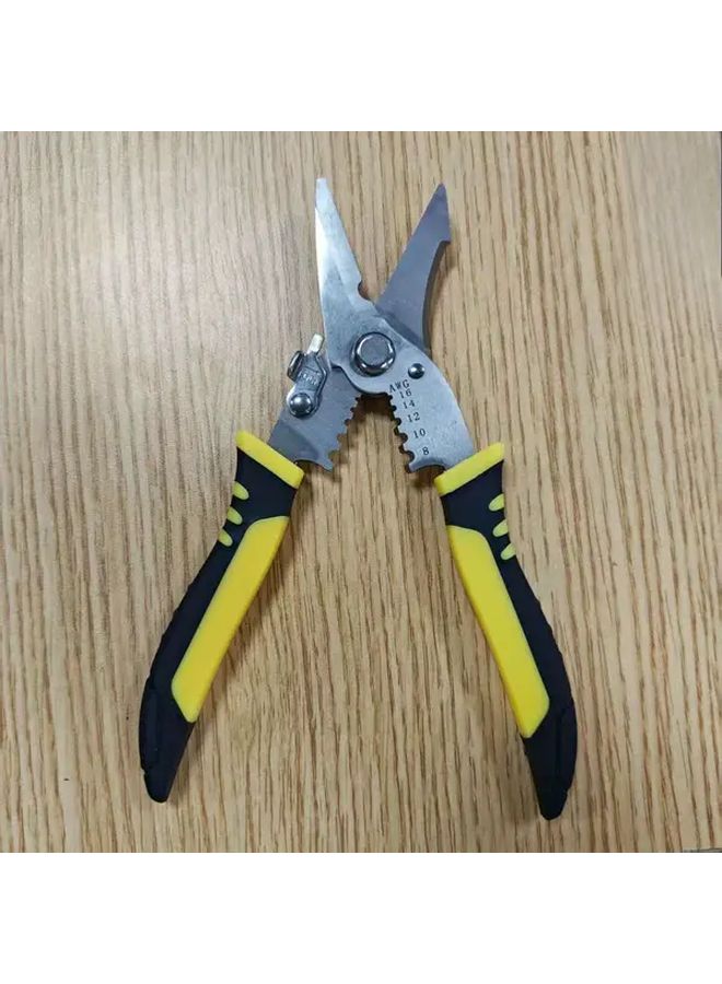 Industrial Grade 5 In 1 Wire Stripper Pliers Multi Functional Tool With Adjustable Blade 1pc - Image 1