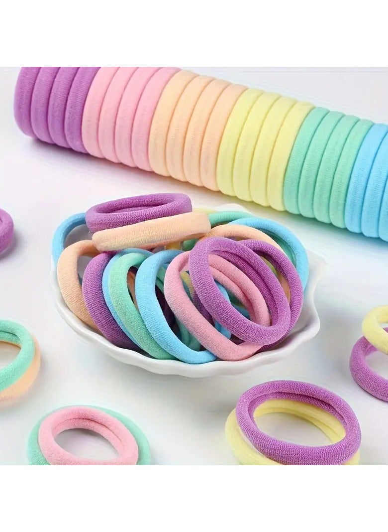 Goolsky 50pcs Creative Cute Cartoon Colorful Elastic Hair Ties Decorative Hair Accessories Holiday Gift For Girls  - Image 2