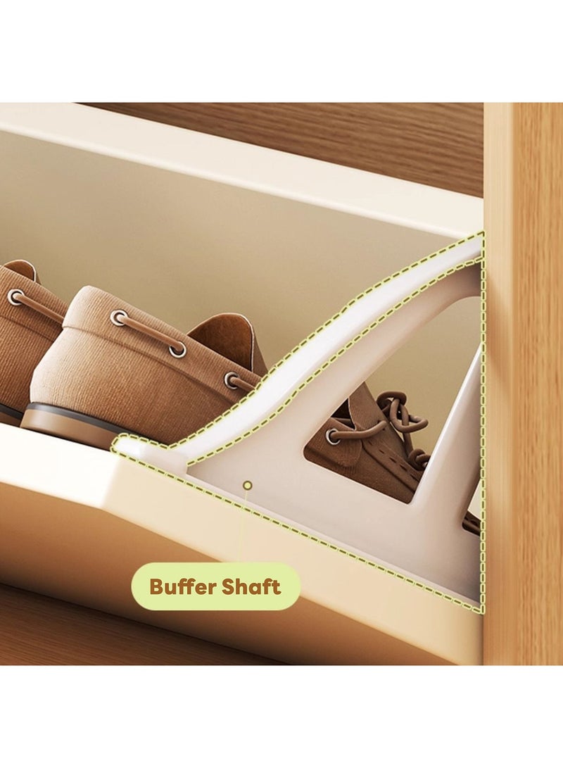 Sharpdo 3-Tier Flip-Top Shoe Cabinet, Ultra-Thin Entryway Shoe Cabinet, 80×17×120 Cm - Image 2