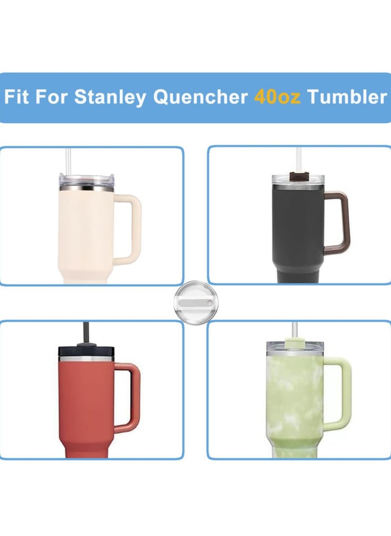 Generic - 40 OZ Tumbler Lid Replacement for Stanley Cup, 2 Pack Replacement Lids Fit for 40 OZ Stanley Adventure Quencher Travel Tumbler, Spill Proof Tumbler Covers for Stanley Cup Accessories, Black - Image 1