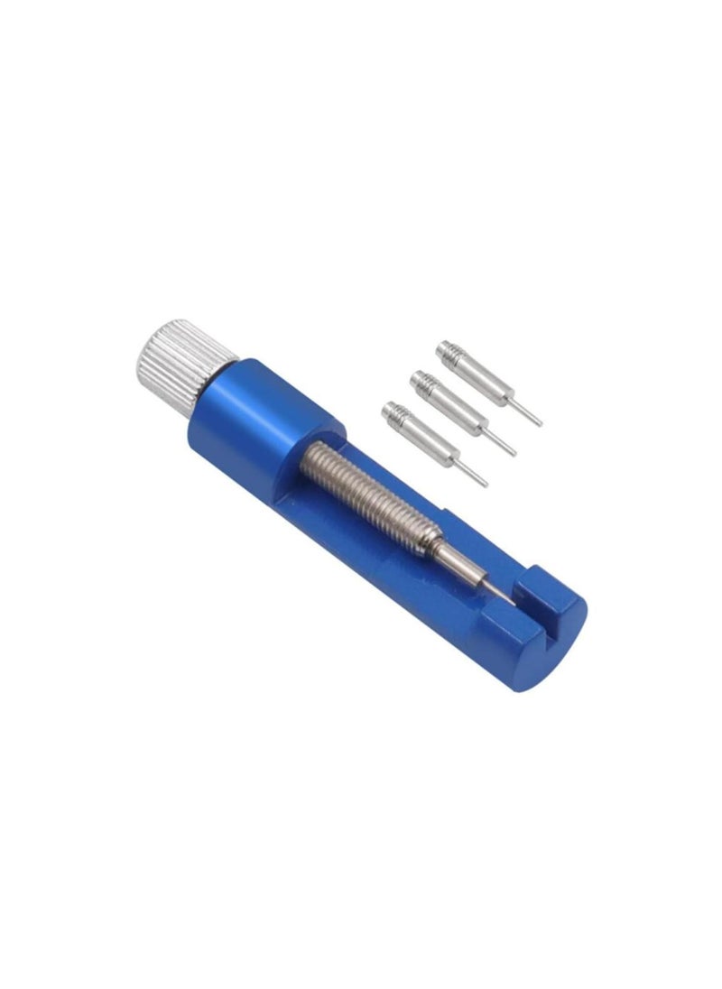 Generic - Watch Link Removal Kit, Stainless Steel Band Adjustment Tool with 3 Spare Pins for Link Removal, Replacement, Resizing for Smartwatch Bands, Easy and Quick Use (Blue) - Image 1