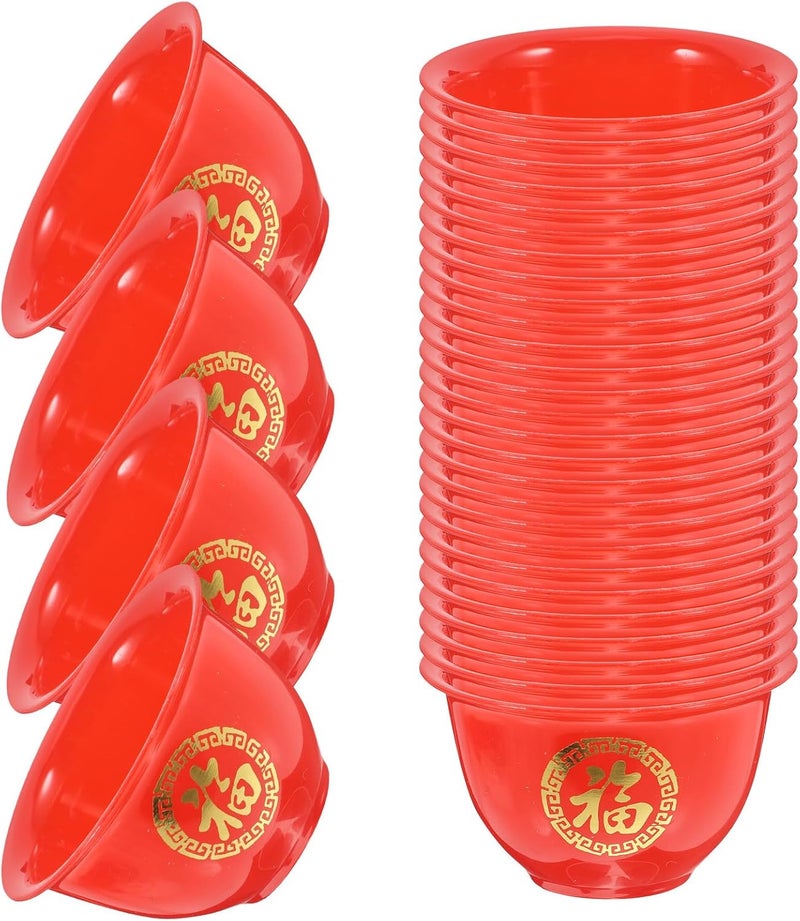 Globally engineered build MAGICLULU 50pcs Retro Red Chinese Wedding Liquor Cups Disposable Plastic Mini Wine Goblets Fu Character for Wedding Banquet Party Toast Low maintenance Worldwide simple practical design Permanent & temporary usable Upgraded general material Gulf market standard build Wide usage compatibility Market diverse application fit Periodic restock local Multi-hub shipment dispatch Newly stocked local goods Suburban residential ship Modern color selections Fast intercity distribution Custom sizing alternatives All space matching look Stain resistant Working day delivery service Multi-price design picks Licensed warehouse stored goods Cleaner resistant Temp & permanent project compatible Repeated use resistant selected material Multi-budget available picks All need matching options - Image 1
