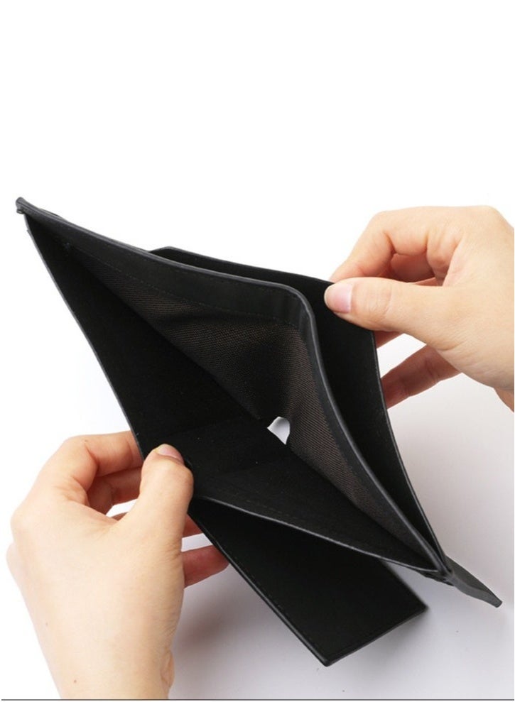 MenBense Men's Ultra-thin Wallet Short High-end PU Coin Purse Multiple Card Slots - Image 5