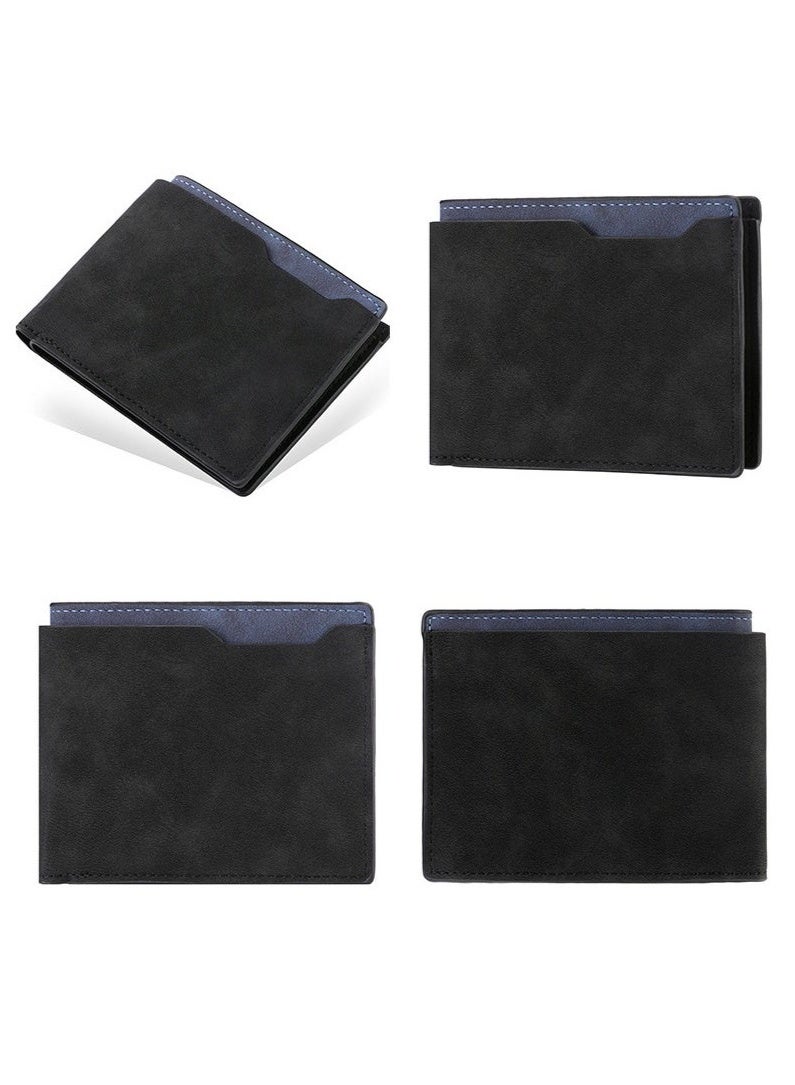 MenBense Men's Ultra-thin Wallet Short High-end PU Coin Purse Multiple Card Slots - Image 4