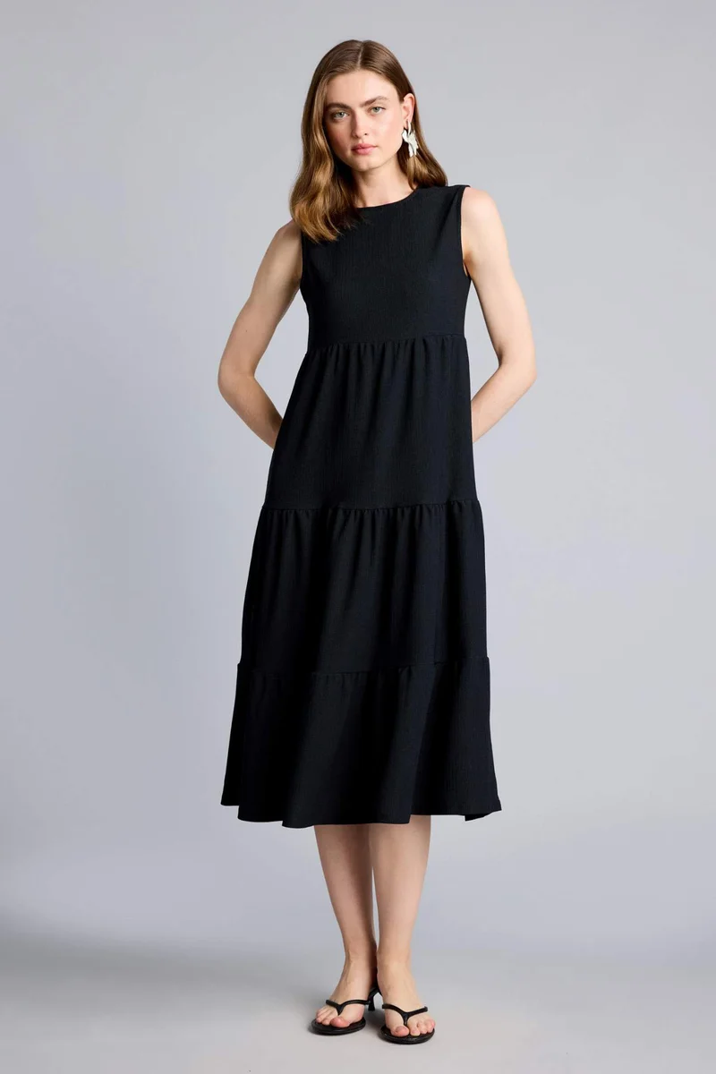 ديفاكتو Boat Collar Midi Dress