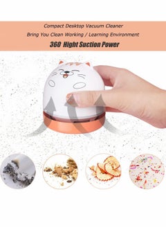 Y&D Mini Desktop Vacuum Cleaner, Portable USB Cleaner for Desk Cute Cartoon Cleaning Eraser Crumbs, Dust, Piano, Hairs, Computer, Keyboard and Car  - Image 3