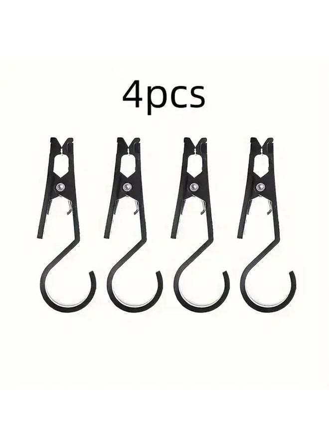 4pcs Heavy Duty Portable Outdoor Tent Clip Anti Slip Camping Hook Hanging Organizer - Image 1