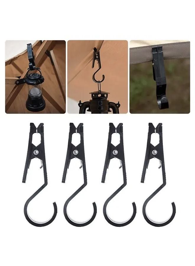 4pcs Heavy Duty Portable Outdoor Tent Clip Anti Slip Camping Hook Hanging Organizer - Image 2
