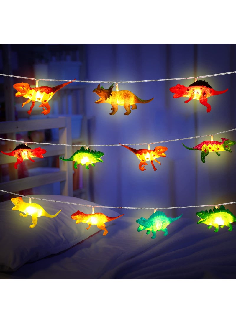 Riakrum Riakrum LED Dinosaur String Lights Battery Operated Dinosaur Lights String Realistic Looking Dino Light for Boys Bedroom Decor Tent Garden Patio Decoration164 Ft 
