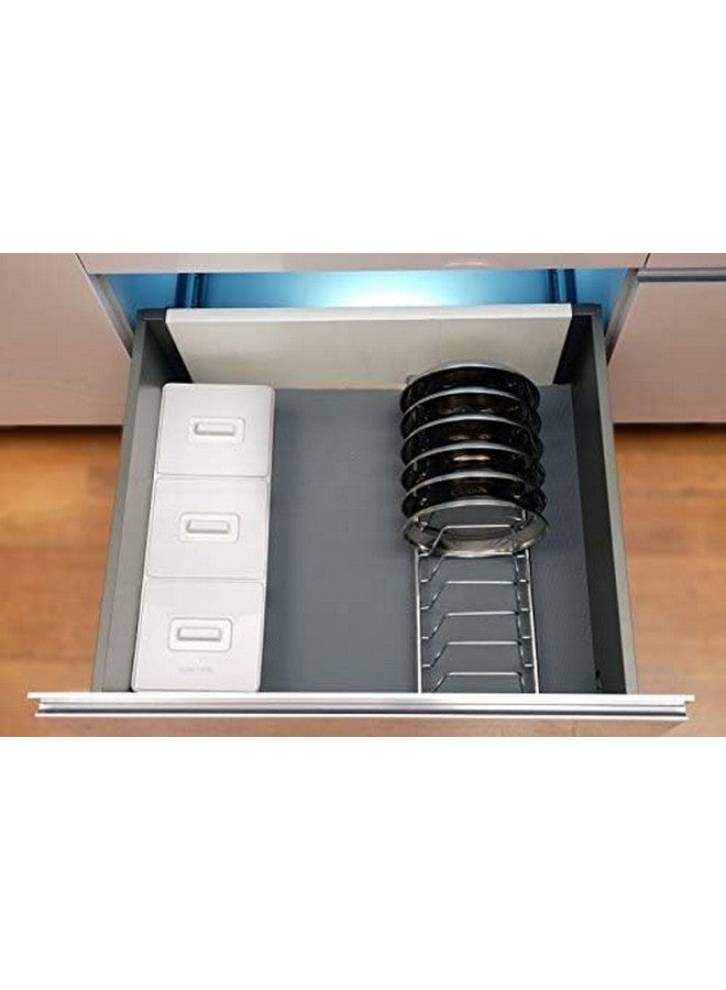 LAPO 18 Inch Stainless Steel Kitchen Plate Rack, Multipurpose Dish Rack Stand, Utensil Rack -11 Sections-Chrome Finish- Height-6 Inch (18 Inch Rack for 20 Inch Tandem Box) Pack of 1 - Image 4