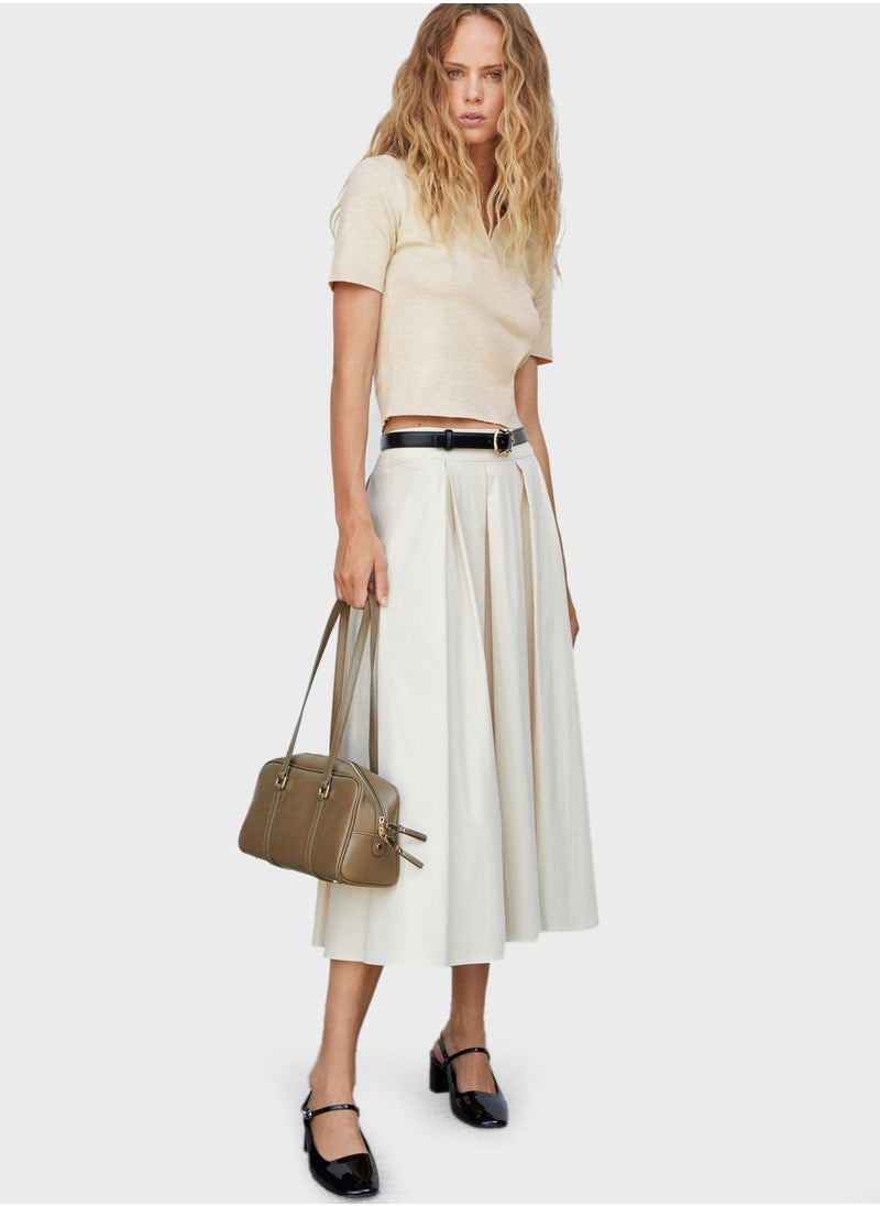 MANGO - Polo Neck Crop Sweater - Image 1